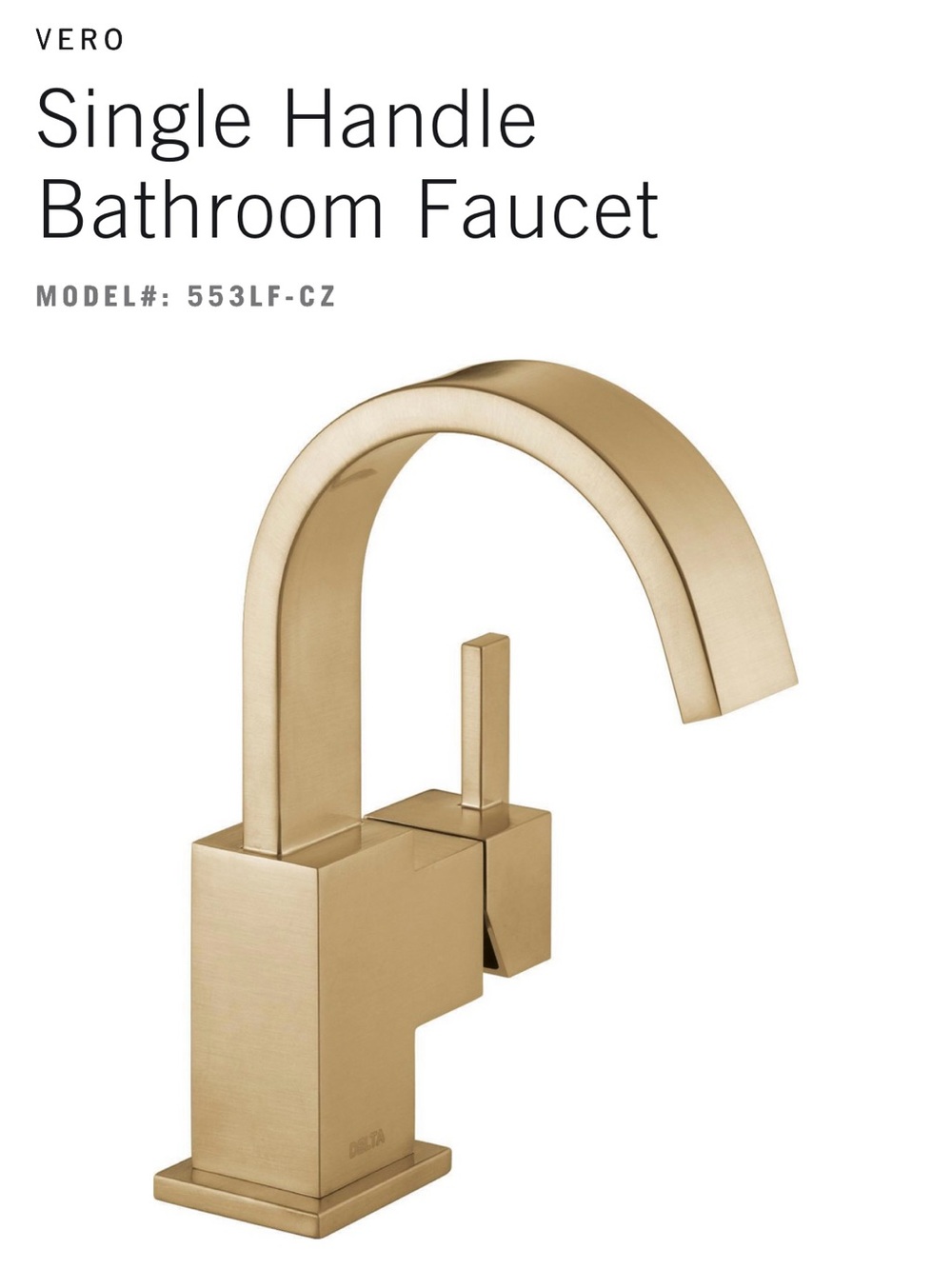 Delta Vero Single Handle Bathroom Faucet 553LF-CZ NEW